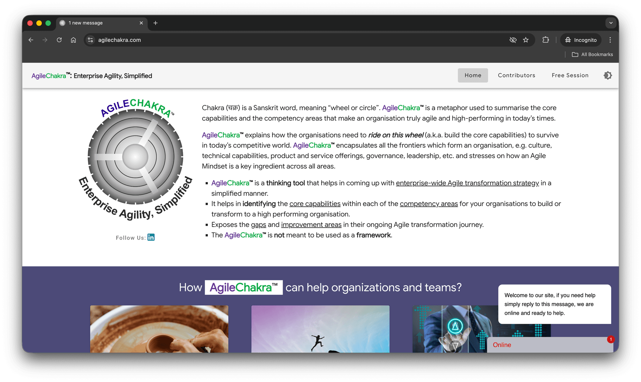 Agile Chakra Website 1